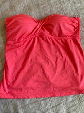 Mossimo Supply Co. Coral Pink Twist-Front One Piece Swim Tank